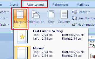 Mengatur Margin dalam Excel